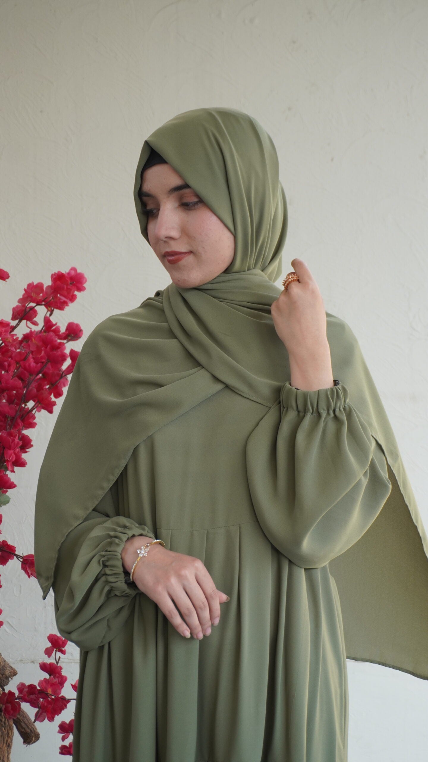 Modest Frock-Olive Green