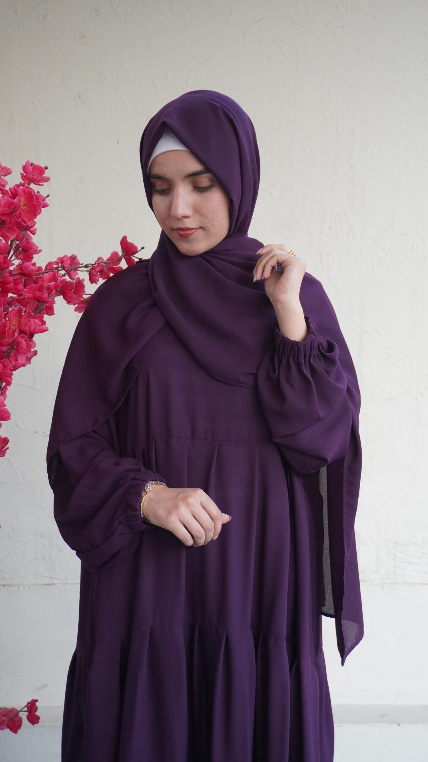 Modest Frock-Plum