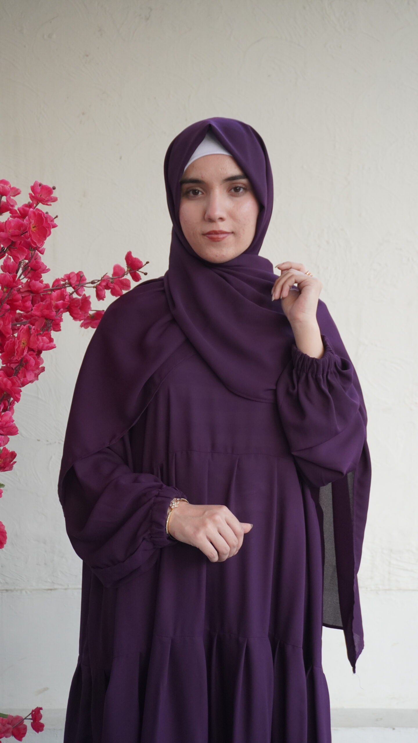 Modest Frock-Plum