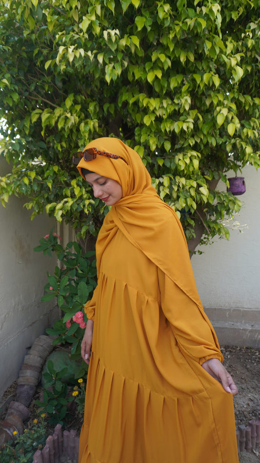Modest Frock-Mustard