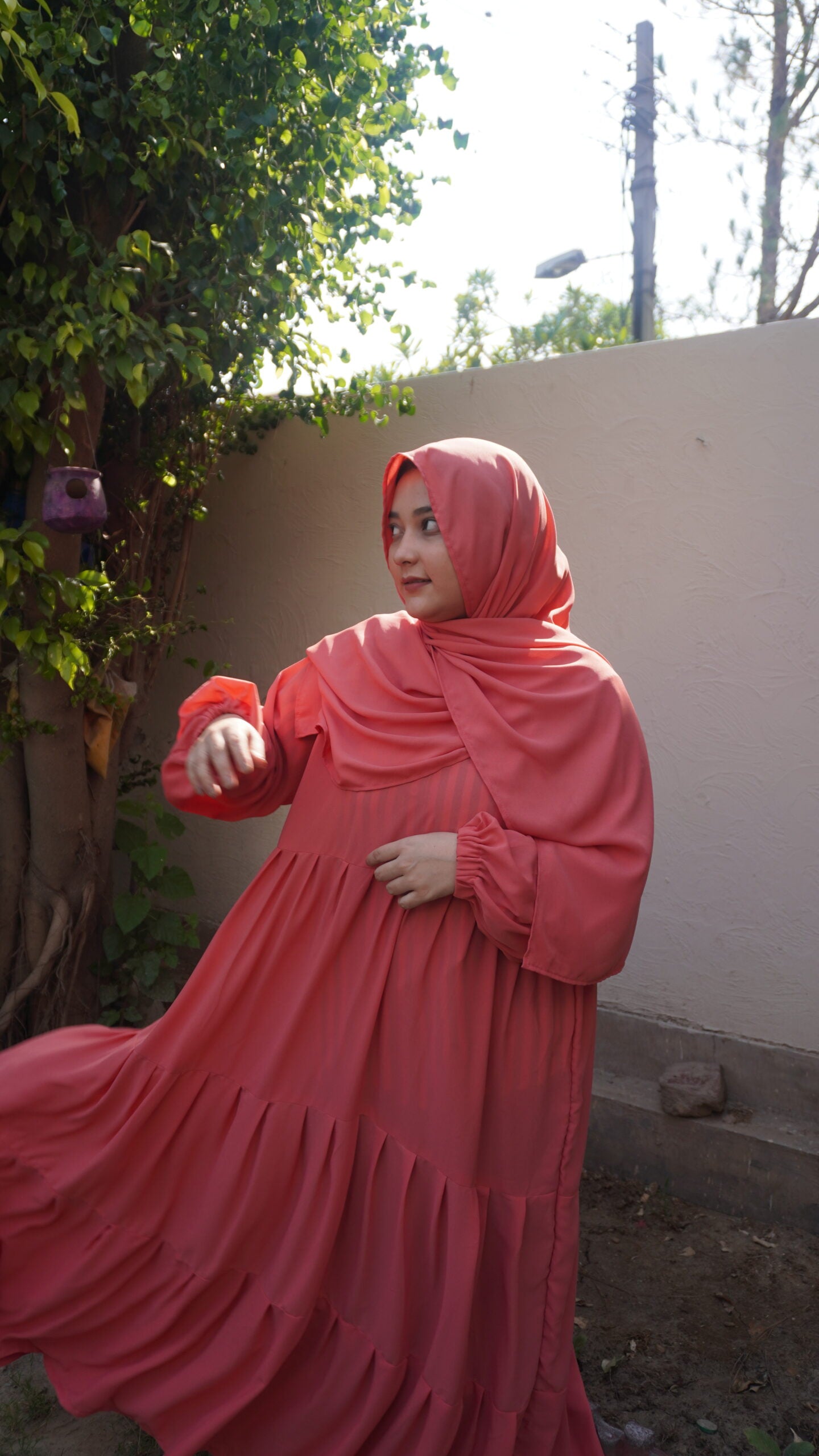 Modest Frock-Peachy Pink
