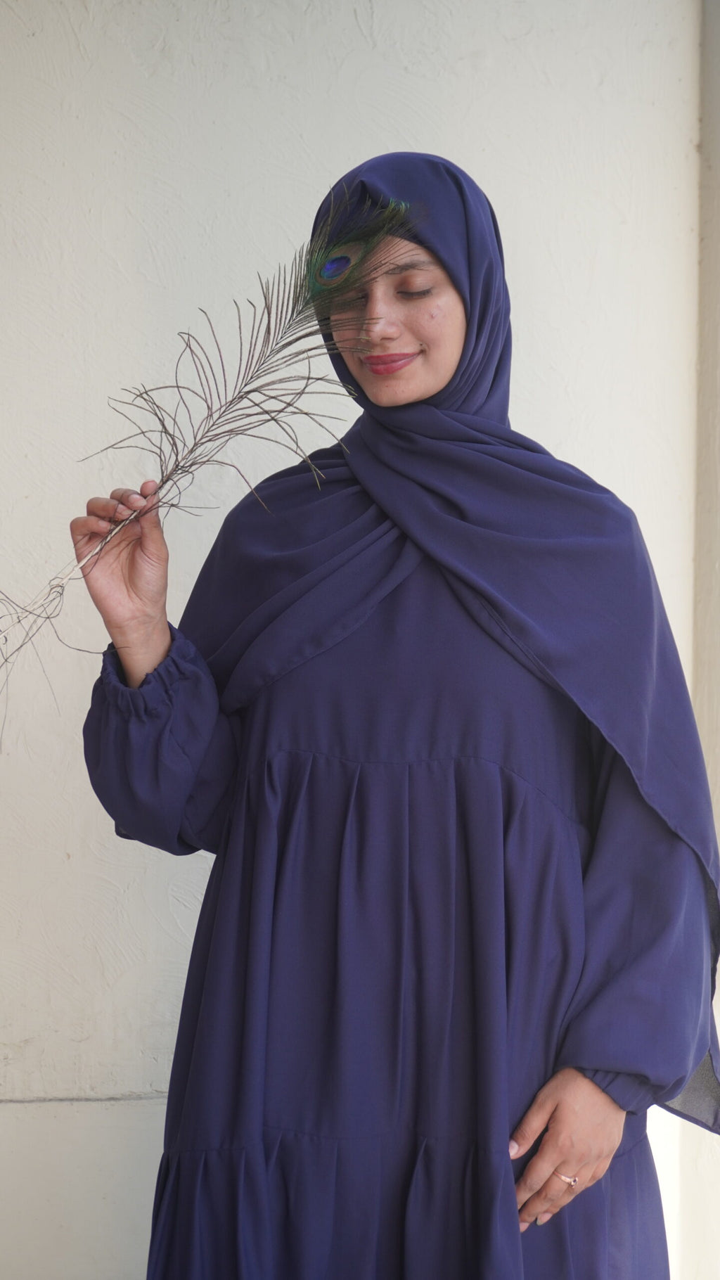 Modest Frock-Navy Blue