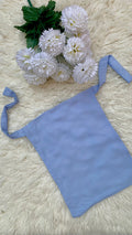 Tie Back Half Niqab- Ice Blue