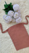 Tie Back Half Niqab- Nude Pink