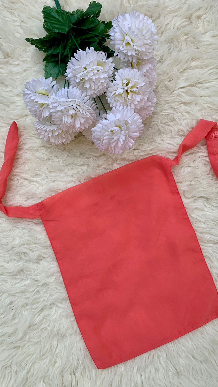 Tie Back Half Niqab- Peachy Pink