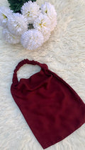 Elastic Half Niqab-Maroon