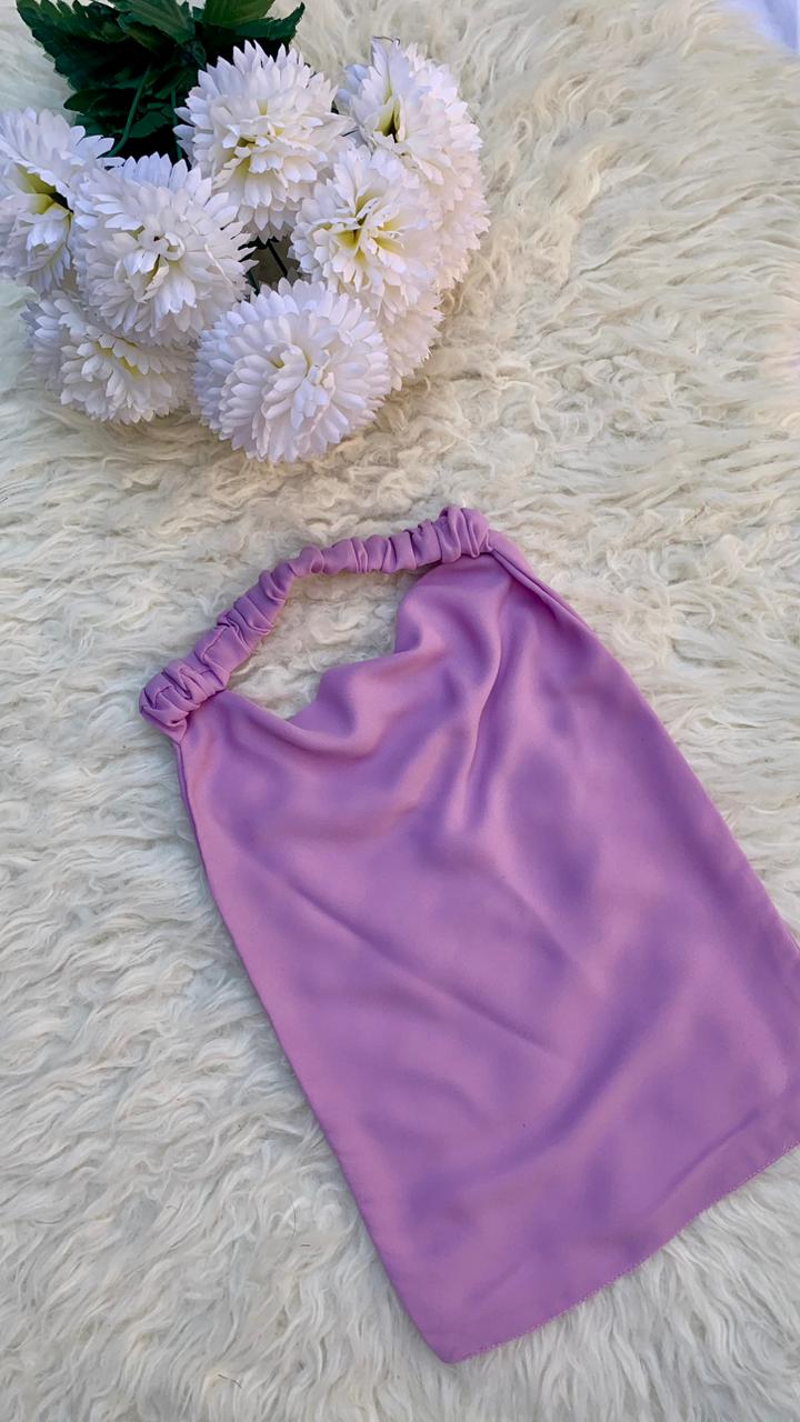 Elastic Half Niqab-Lilac