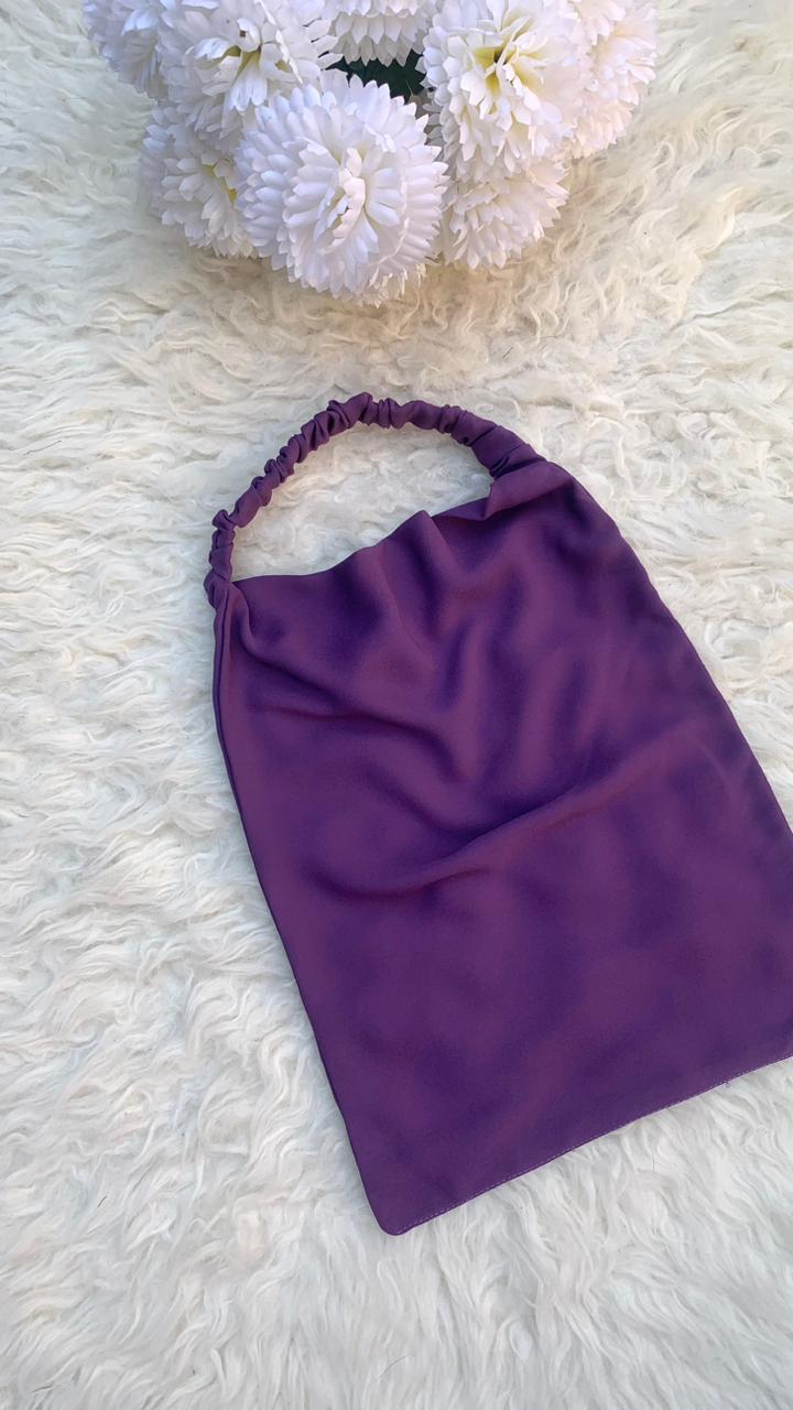 Elastic Half Niqab-Light Purple