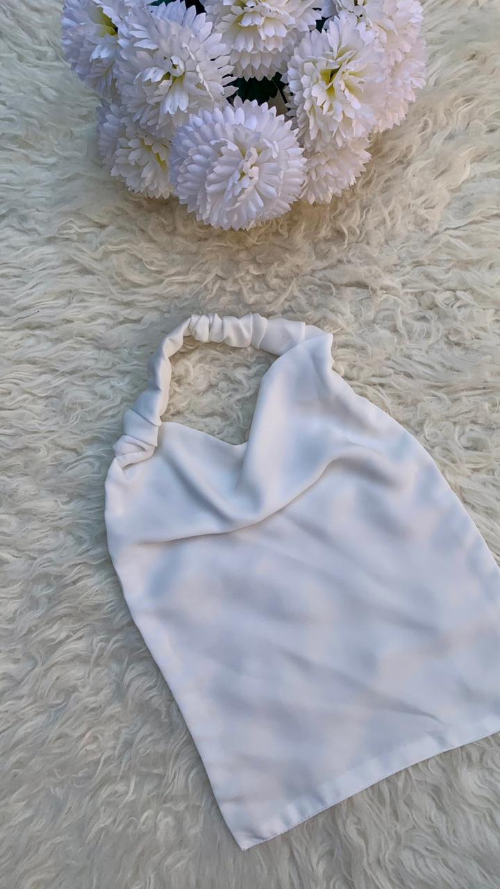 Elastic Half Niqab-White