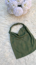 Elastic Half Niqab- Olive Green