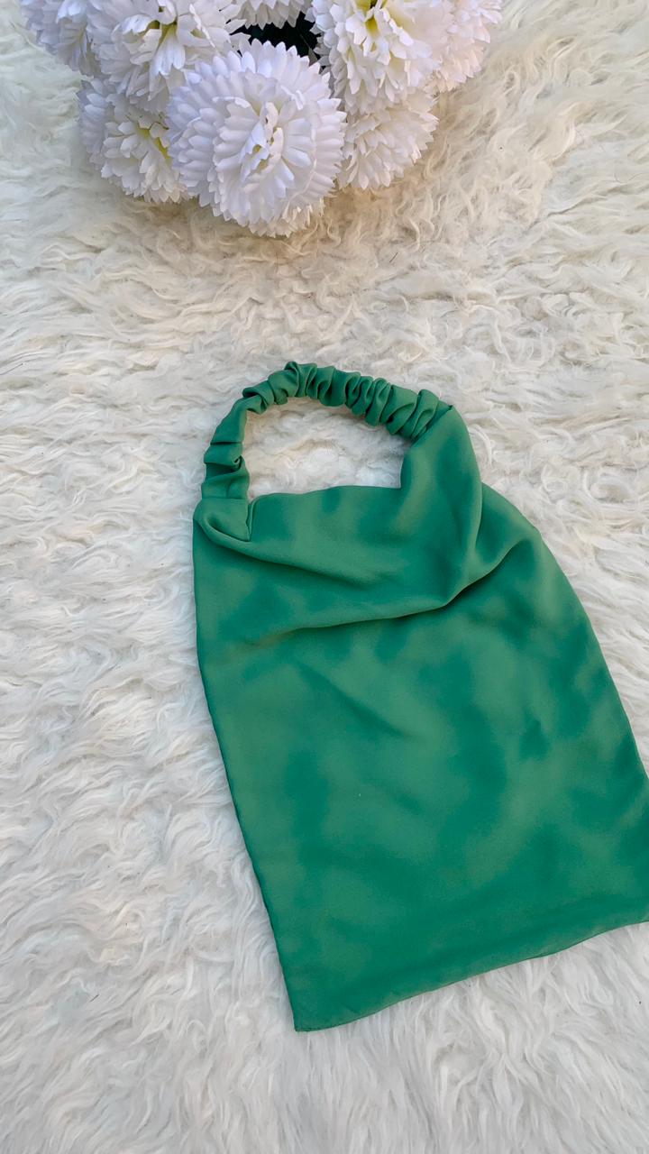 Elastic Half Niqab-Pistachio