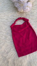 Elastic Half Niqab-Dark Pink