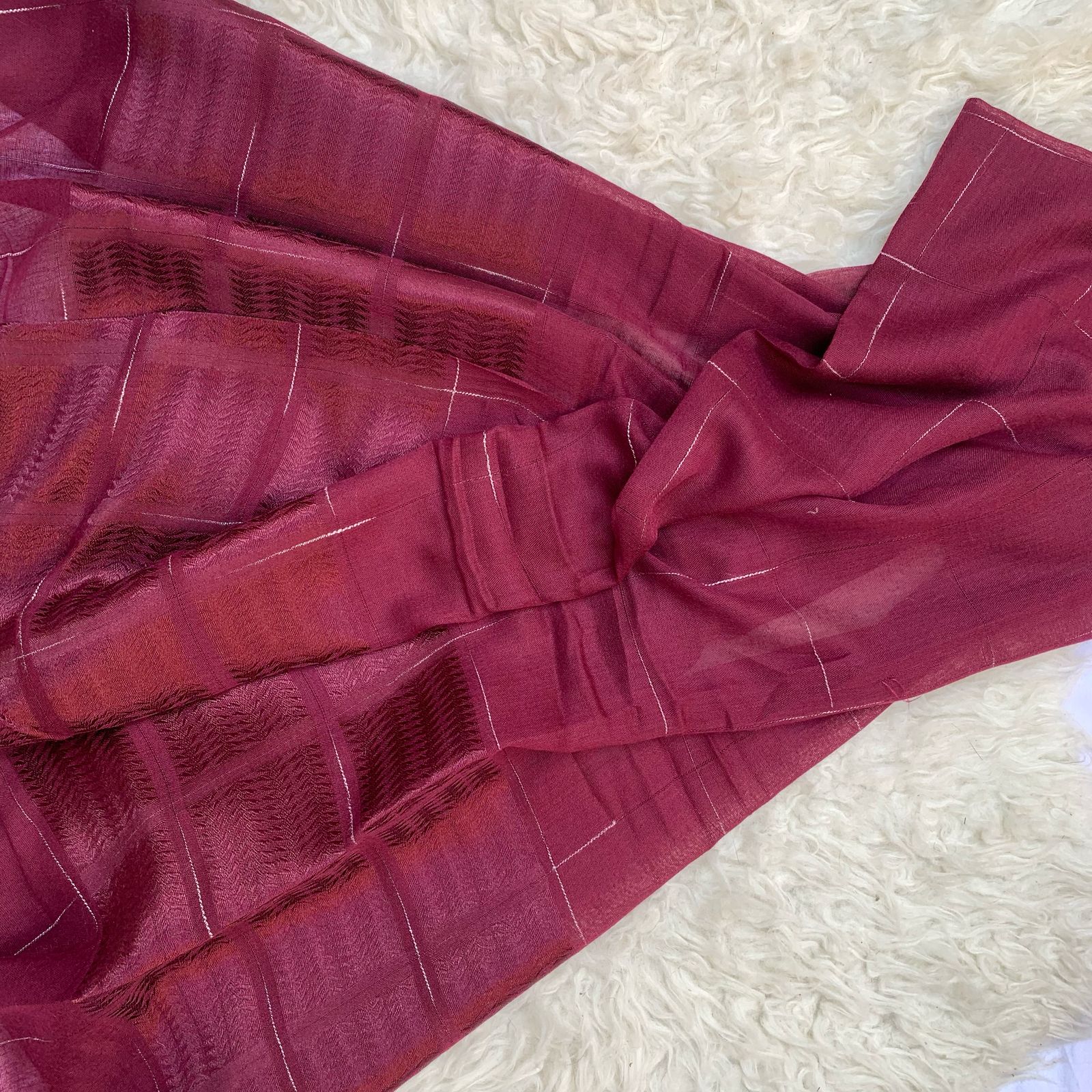 Jacquard Lawn-Maroon