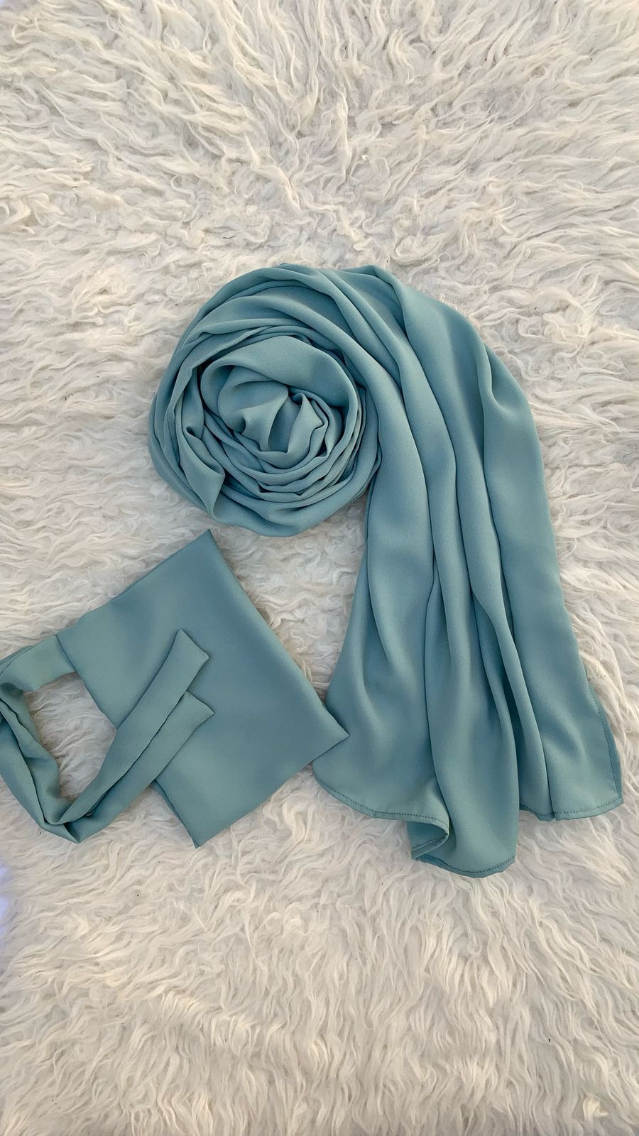Double Georgette-Pastel Sea