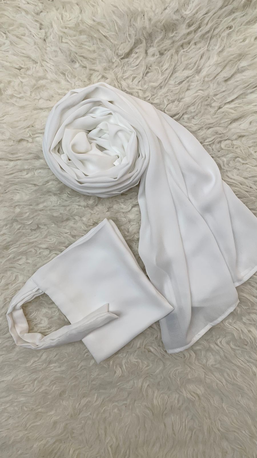 Double Georgette-White