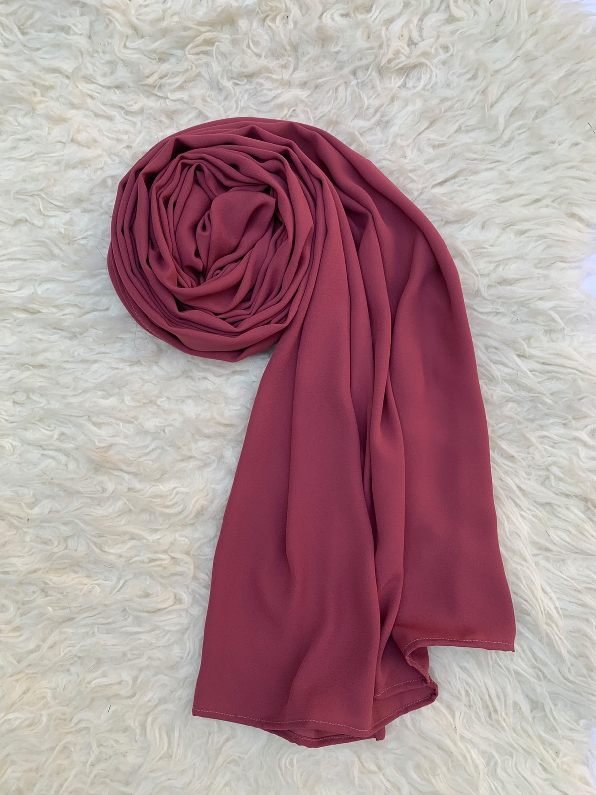 Ruspberry Pink-Double Georgette