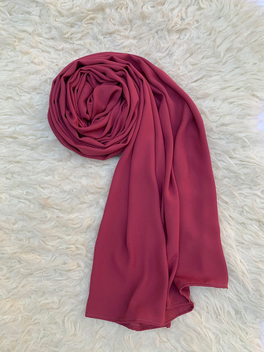 Ruspberry Pink-Double Georgette