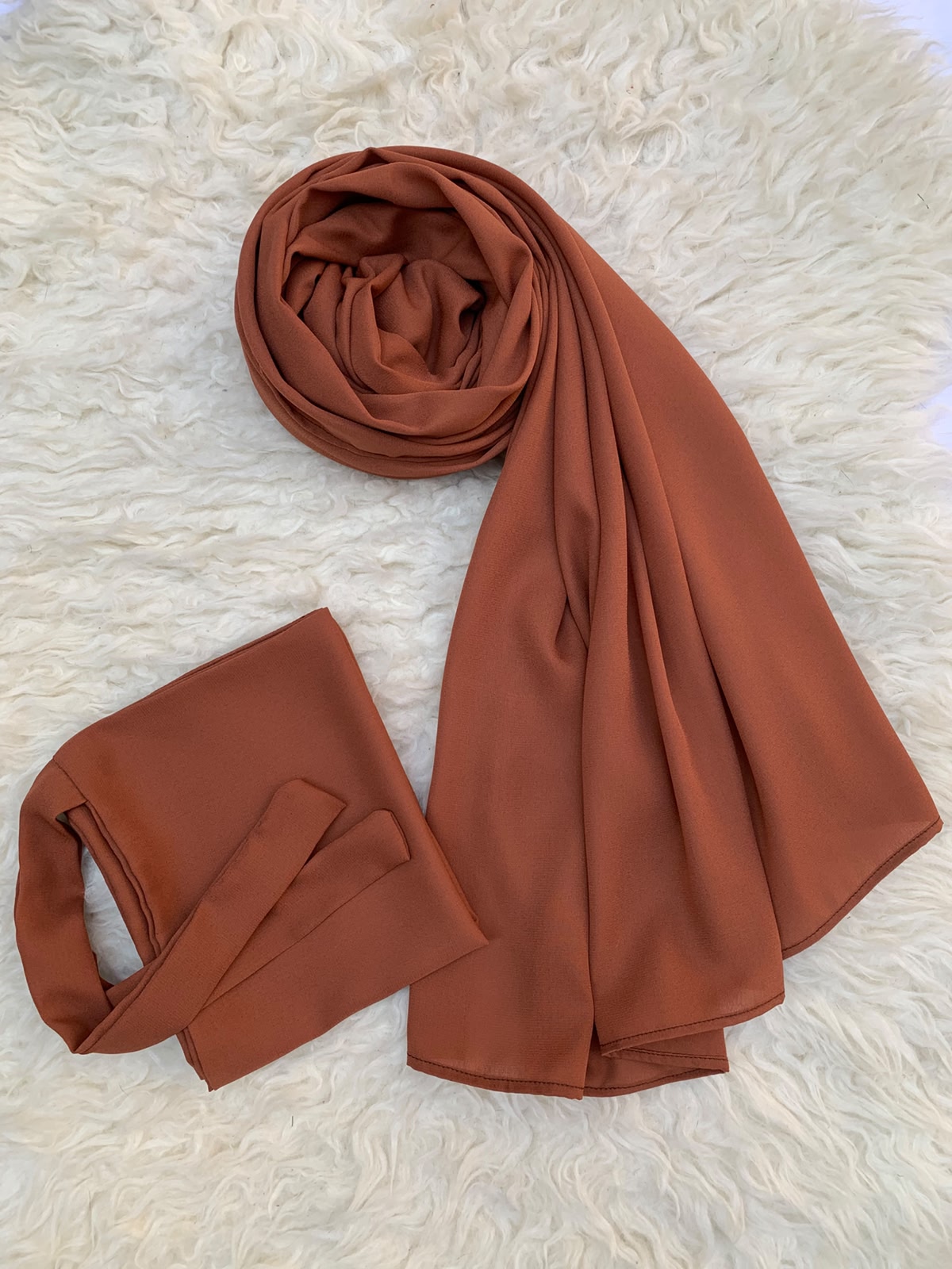 Double Georgette-Terracotta