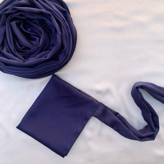 Lustre Silk- Navy Blue
